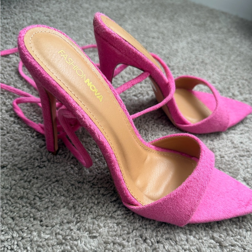 Pink Strappy Heels